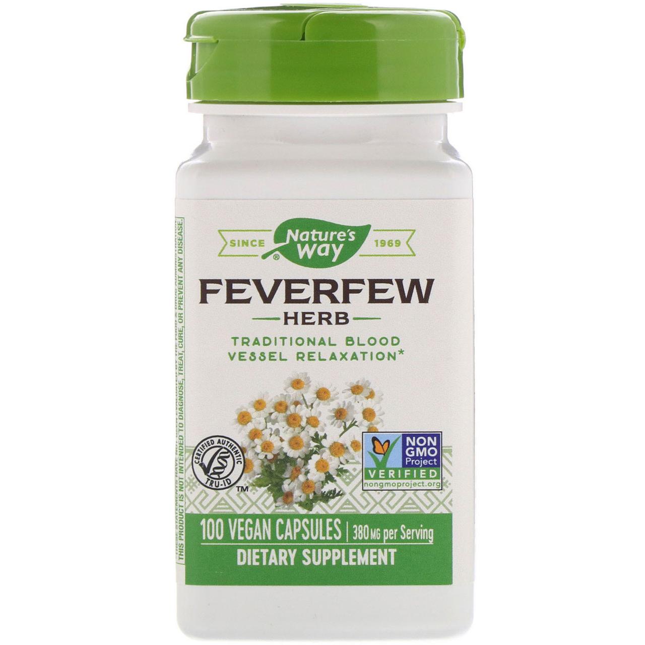 Піжма Nature's Way "Feverfew Herb" 380 мг (100 капсул)