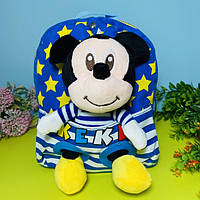 Дитячий рюкзак зі знімною м'якою іграшкою Міккі Маус