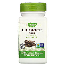 Корінь солодки (лакрица) Nature's Way "Licorice Root" 900 мг (100 капсул)