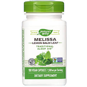 Меліса Nature's Way "Melissa Lemon Balm Leaf" лимонний бальзам, 1500 мг (100 капсул)