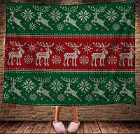 Плед с 3D принтом Оленей. 150х200 см.