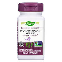 Горянка Nature's Way "Horny Goat Weed" для сексуального здоровья, 500 мг (60 капсул)