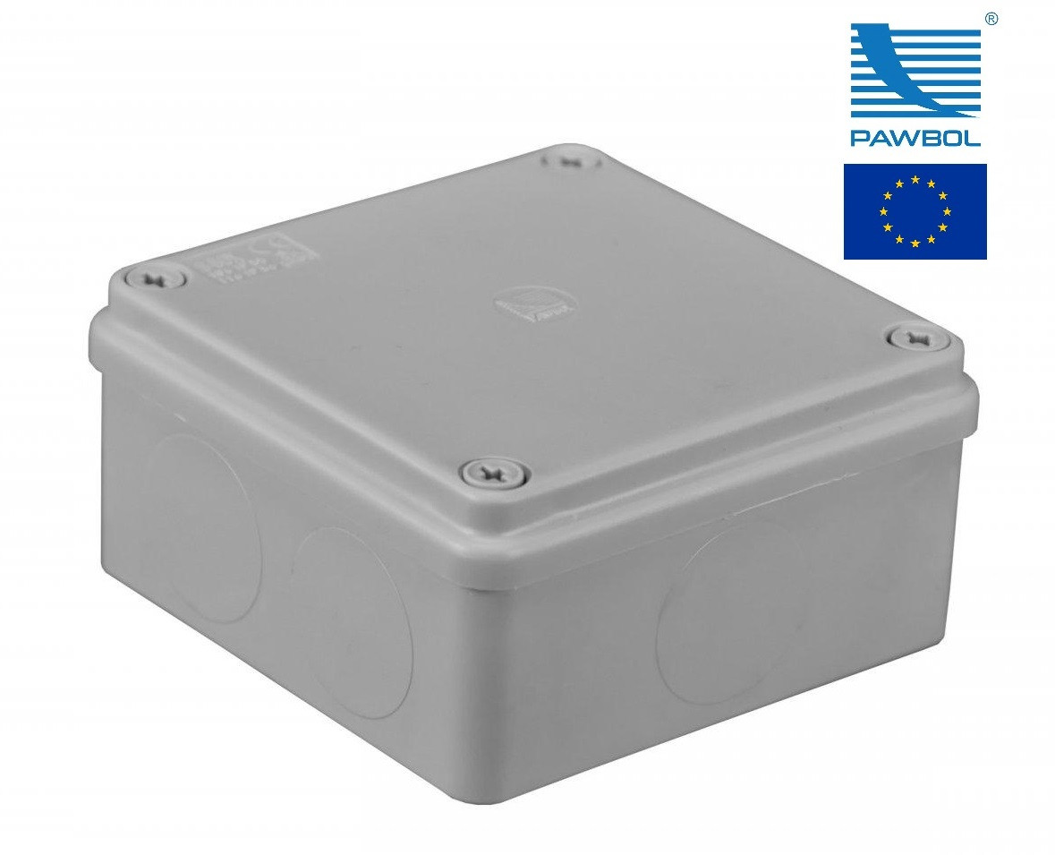 Коробка монтажная IP56 100x100x50 Pawbol S-Box 116 распределительная наружнная | настенная с гладкими стенками