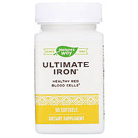 Железо Nature's Way "Ultimate Iron" с витаминами, 50 мг (90 капсул)