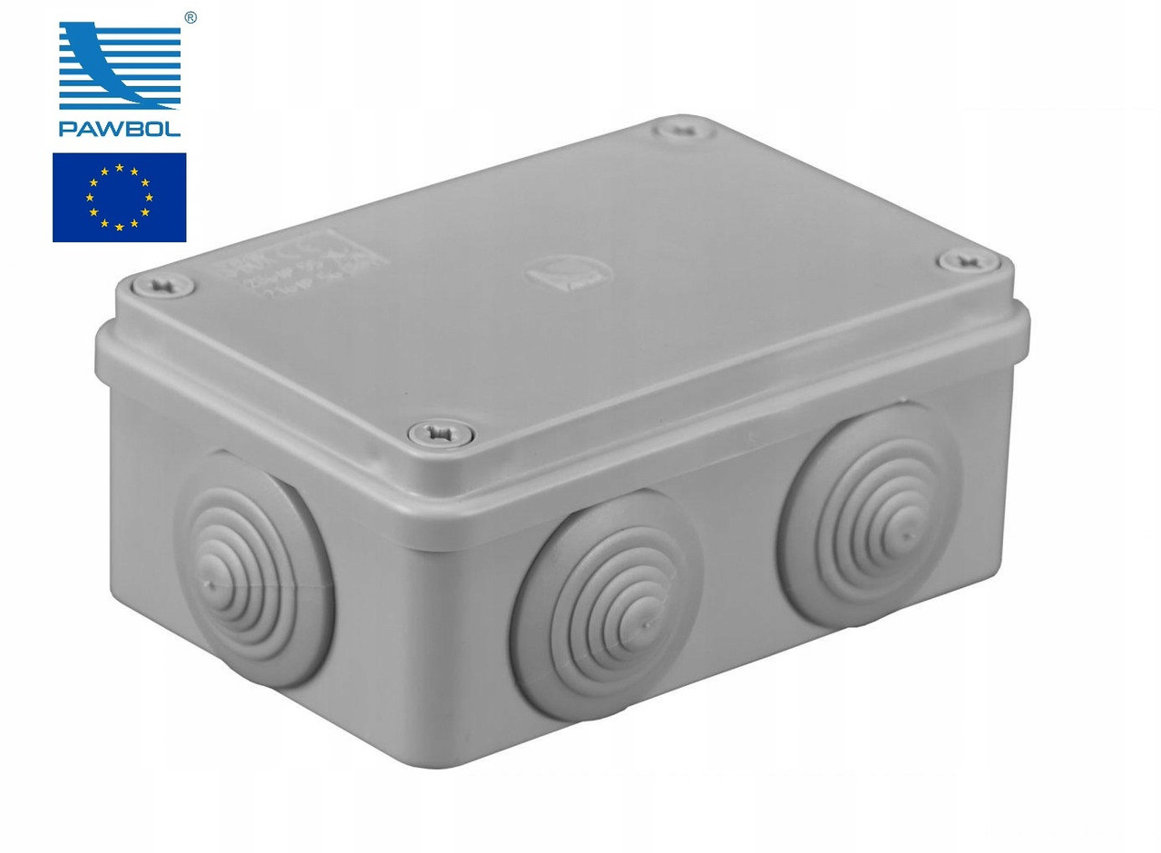 Коробка монтажна IP55 120x80x50 Pawbol S-Box 206 розподільна зовнішня і настінна з сальниками PG21