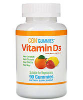 Вітамін D3 для дітей California Gold Nutrition зі смаком ягід і фруктів, 2000 МО, 90 жувальних таблеток