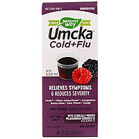 Сироп от простуды и гриппа на основе пеларгонии Nature's Way "Umcka Cold+Flu" с ягодным вкусом (120 мл)