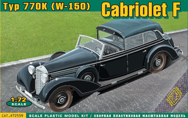 Пластикова модель 1/72 ACE 72559 Німецкий автомобіль Typ 770K Grosser Cabriolet F (7 passenger)