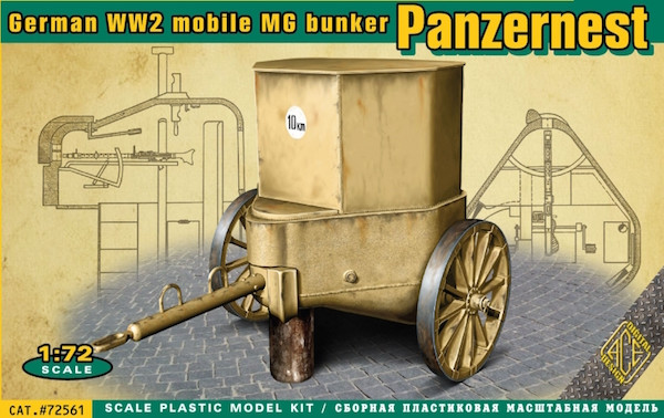 Пластикова модель 1/72 ACE 72561 Німецький бронековпак German mobile Machine Gun bunker Panzernest