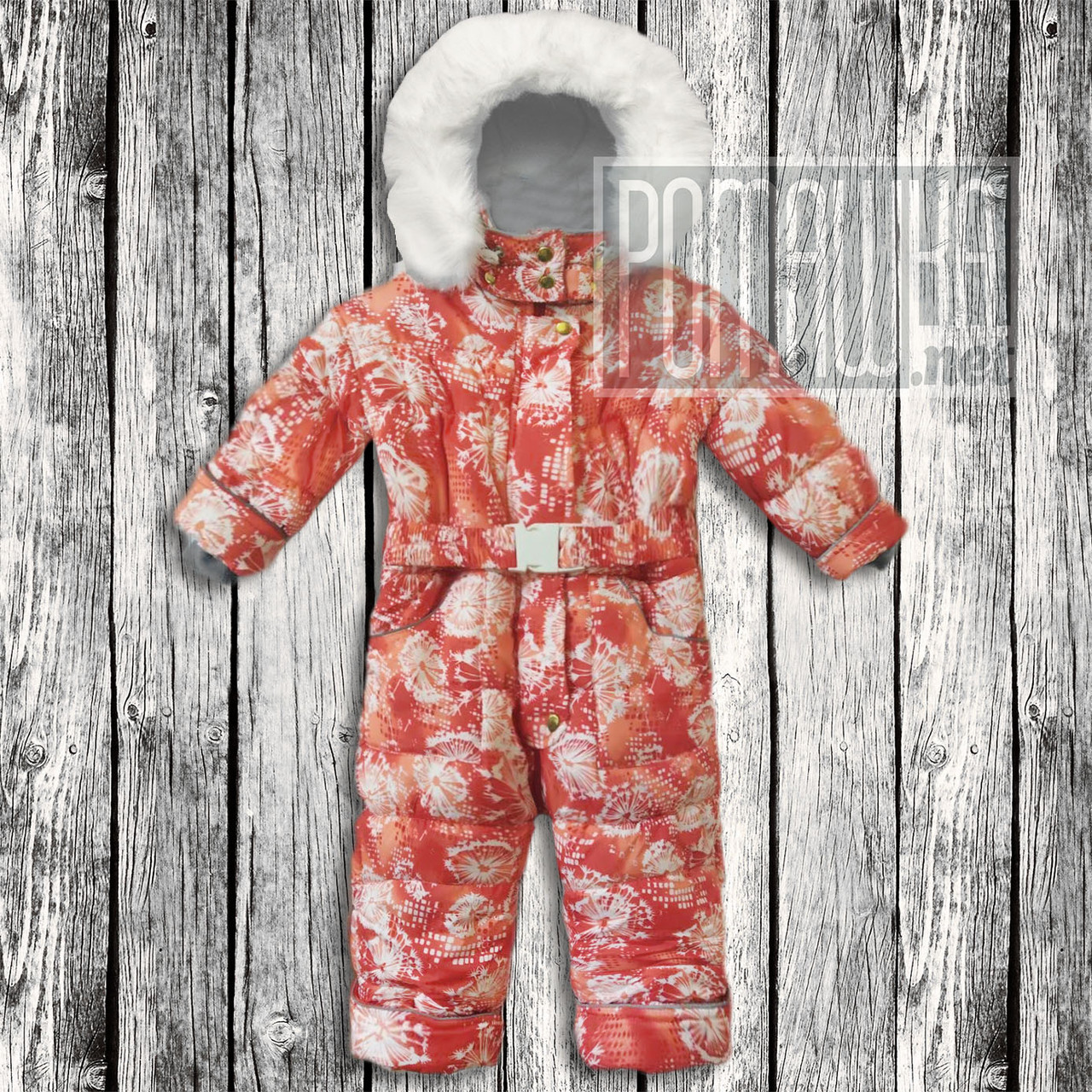 Зимовий термо 92 1,5-2 года (80) відрядний цілісний злитий дитячий комбінезон чоловічок для дівчинки зима 4467