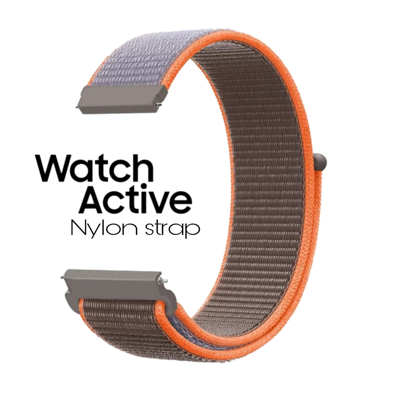 Нейлоновий Ремінець для Galaxy Watch Active Grey /Orange