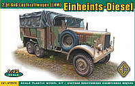 Пластикова модель 1/72 ACE 72578 Німецька вантажівка Einheints-Diesel Pritschenwagen (2,5t 6x6 LKW)