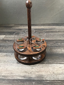 Пивний дегустаційний набір Круглий дерев'яний