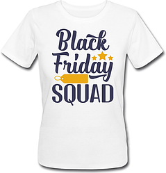 Жіноча футболка "Black Friday Squad" (біла)