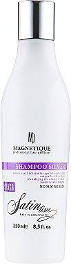 Magnetique Satin Line Reconstructor Silver 1000ml Шампунь з ефектом антижовтини та протеїнами шовку., фото 3