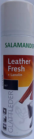 Аерозоль фарба темно-синя "Leather Fresh" Salamander для гладкої шкіри, фото 2