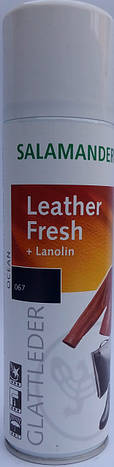 Аерозоль фарба темно-синя "Leather Fresh" Salamander для гладкої шкіри, фото 3