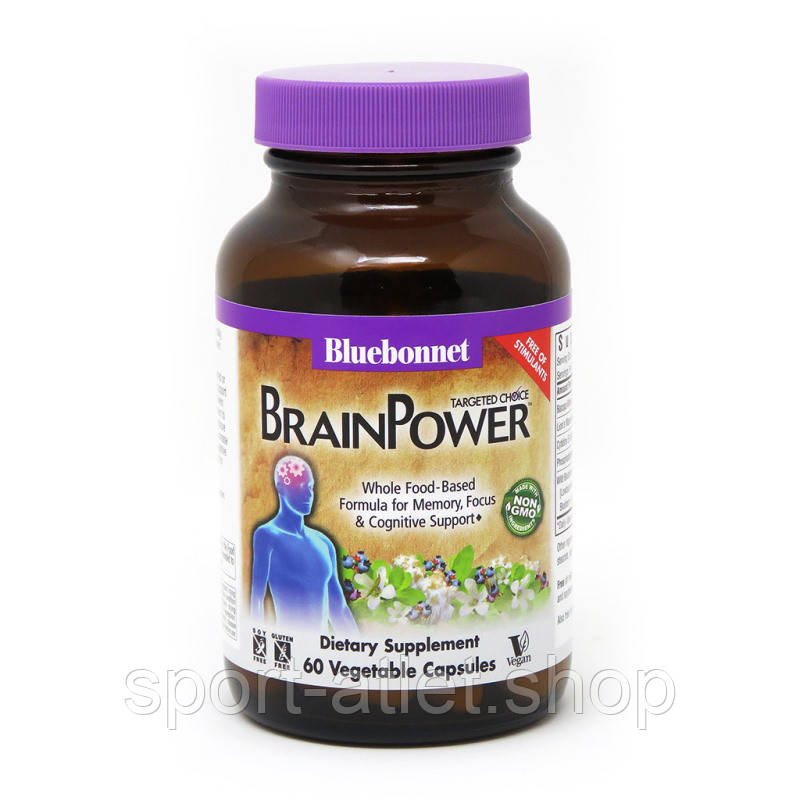 Жирні кислоти Bluebonnet Nutrition Targeted Choice Brain Power, 60 вегакапсул, фото 1