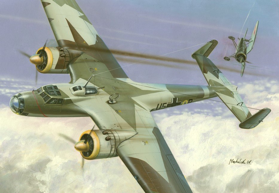 Пластикова модель 1/72 RS models 92027 Німецький двомоторний літак Dornier 17 M Early War