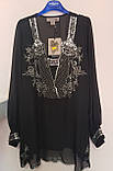 Святкова чорна туніка з вишивкою і нижнім топом 62-64 Giani Forte, фото 3