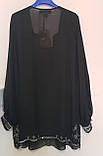 Святкова чорна туніка з вишивкою і нижнім топом 62-64 Giani Forte, фото 7