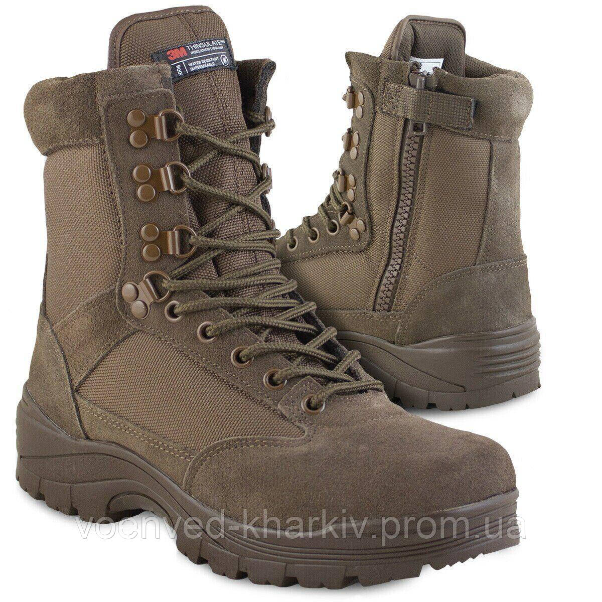 Берці тактичні Mil-tec Tactical Boots with YKK Zipper Brown 12822109, фото 1
