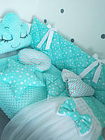 Захисні бортики подушки в дитяче ліжечко стьобані, фото 2