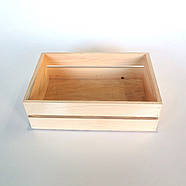 Ящик дерев'яний нефарбований, 25х15х10 см, фото 3