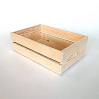 Ящик деревянный некрашеный, 25х15х10 см
