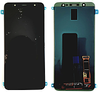 Дисплей модуль тачскрин Samsung J810 Galaxy J8 черный OLED