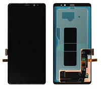 Дисплей модуль тачскрин Samsung N960 Galaxy Note 9 черный Amoled оригинал переклеенное стекло