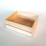 Ящик дерев'яний нефарбований, 25х18х10 см, фото 2