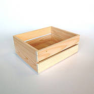 Ящик дерев'яний нефарбований, 25х18х10 см, фото 3
