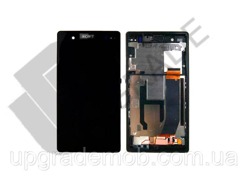 Дисплей Sony C6602 Xperia Z L36h/C6603/C6606 тачскрин модуль черный в рамке