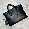 Шкіряний діловий портфель Armani Армані, фото 8