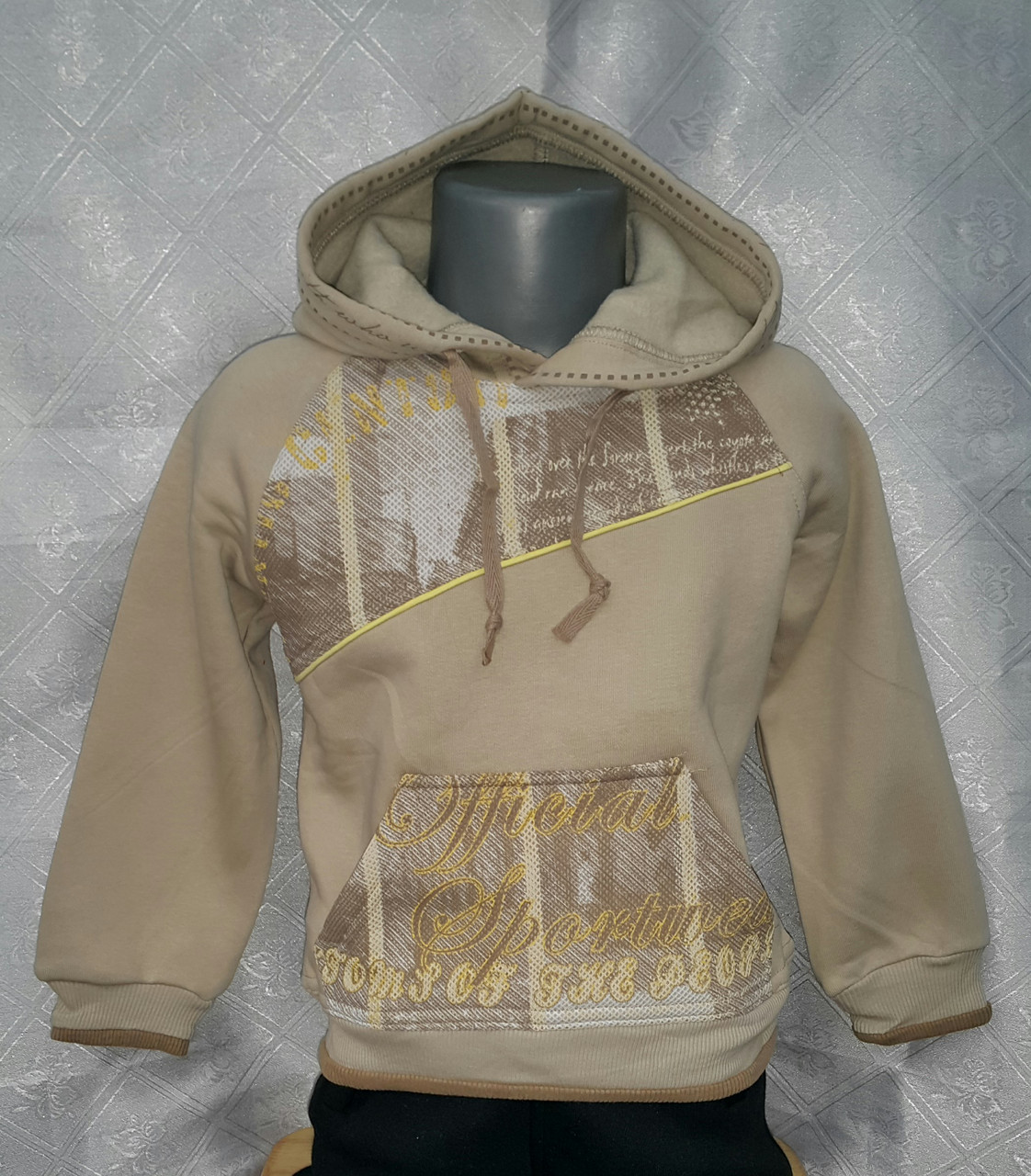 Тепла кофта худі на байці для хлопчика зріст 104 Blueland Туреччина, фото 1