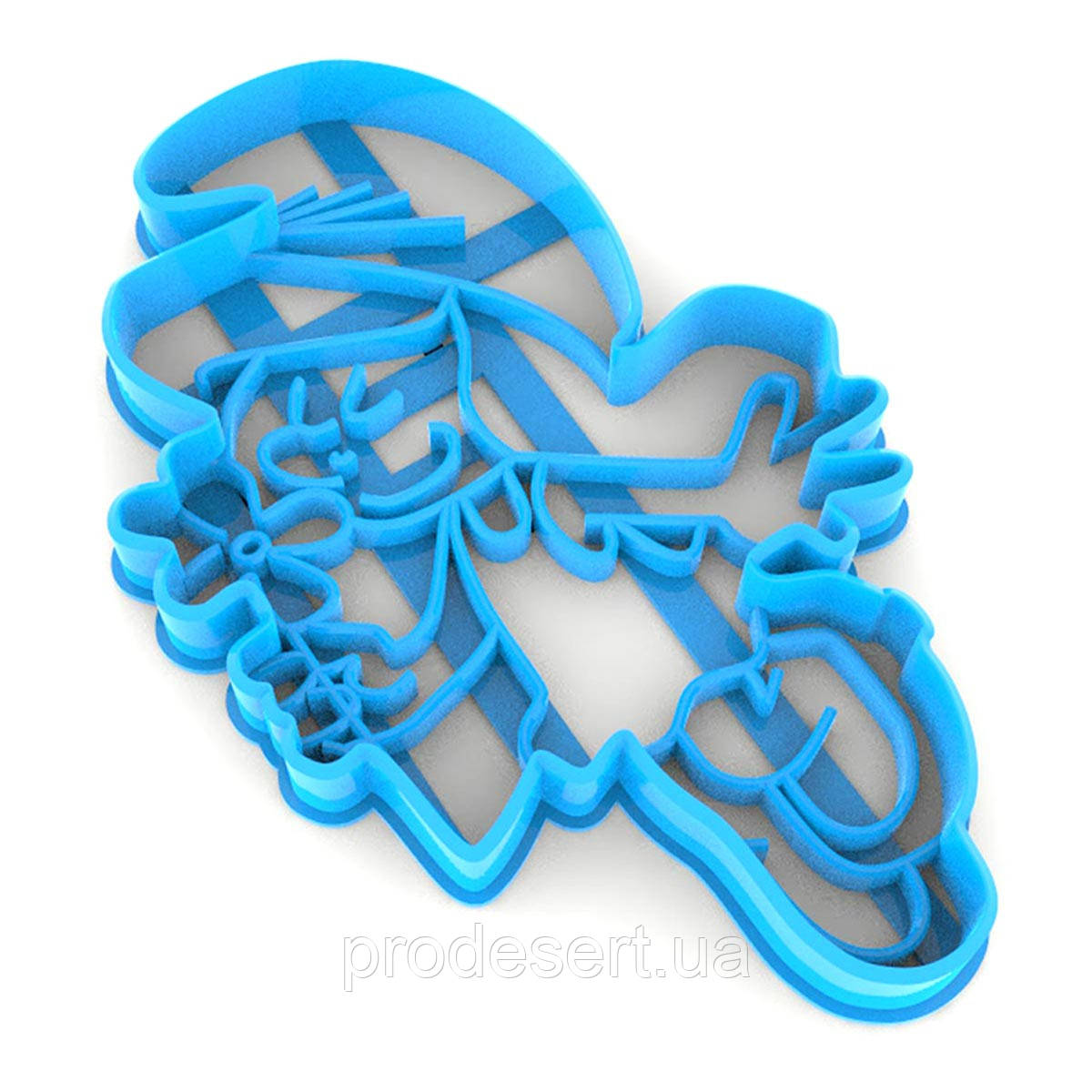 Вирубка для пряників Смурфета 12*7,4 см (3D)