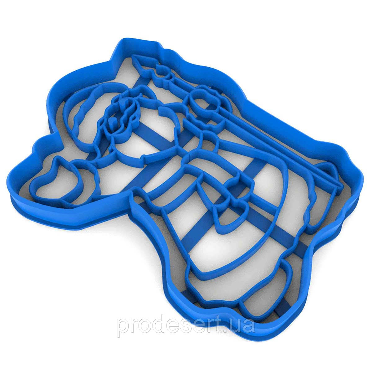 Вирубка для пряників Дід Мороз 11*8,1 см (3D)