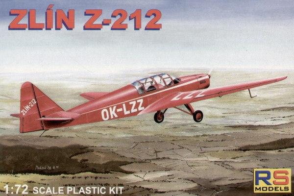Пластикова модель 1/72 Чехословацький легкий літак RS models 92042 Zlin Z-212, фото 1