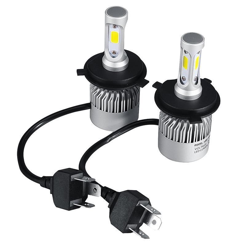Світлодіодні автомобільні LED лампи в авто H4 Headlight яскраві 6500K / 8000Lm з охолодженням Комплект 2 шт.
