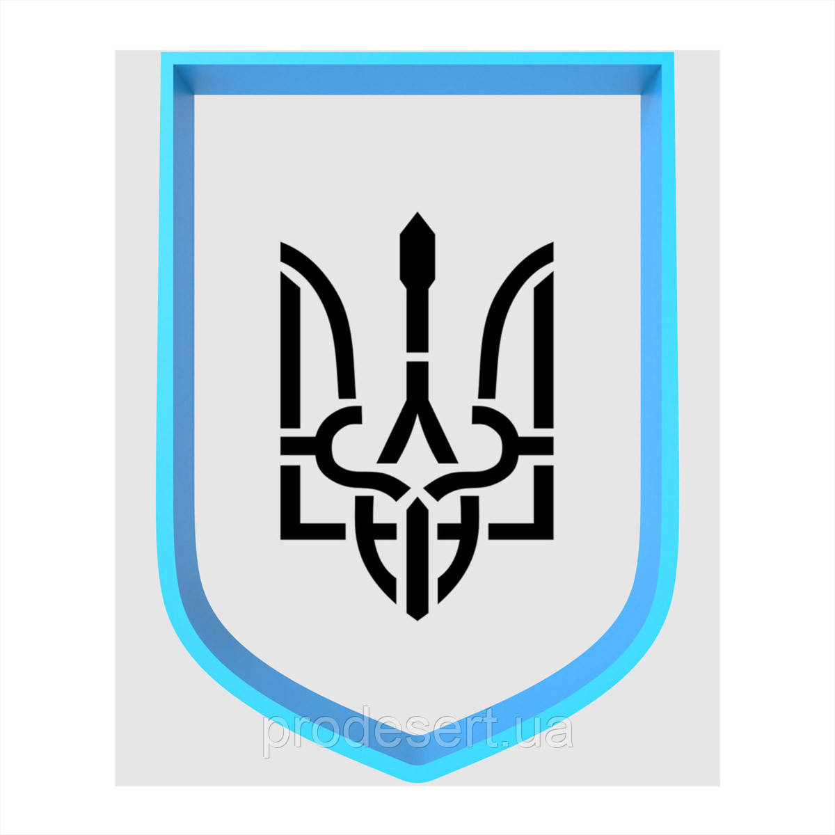 Герб України-3 вирубування з трафаретом 10*7 см (TR-2)