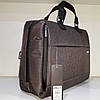 Чоловіча сумка з двома ручками тканинна на плече коричнева надійна під документи Dolly 654, фото 9