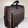 Чоловіча сумка з двома ручками тканинна на плече коричнева надійна під документи Dolly 654, фото 8