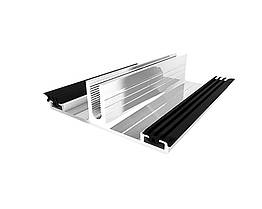 Алюмінієвий з'єднувальний профіль "база" АПБ 55мм срібло з ущільнювачами