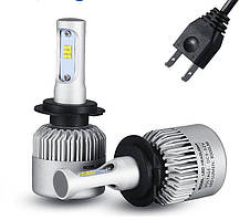 LED-лампи автомобільні H7 світлодіодні LED Headlight H7 6500K / 8000 Lm з охолодженням комплект 2 шт.