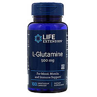 L-глютамин Life Extension "L-Glutamine" 500 мг (100 капсул)