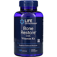 Комплекс для восстановления костей с витамином К2, Life Extension "Bone Restore with Vitamin K2" (120 капсул)