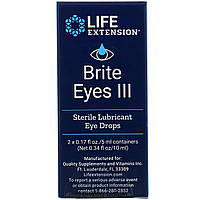 Капли для глаз Life Extension "Brite Eyes III" (2 флакона по 5 мл)
