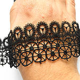 Ажурне мереживо макраме чорного кольору, ширина 4.5 см., фото 4