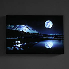 Картина зі світлодіодним підсвічуванням, нічник, LED Картина "повний Місяць"